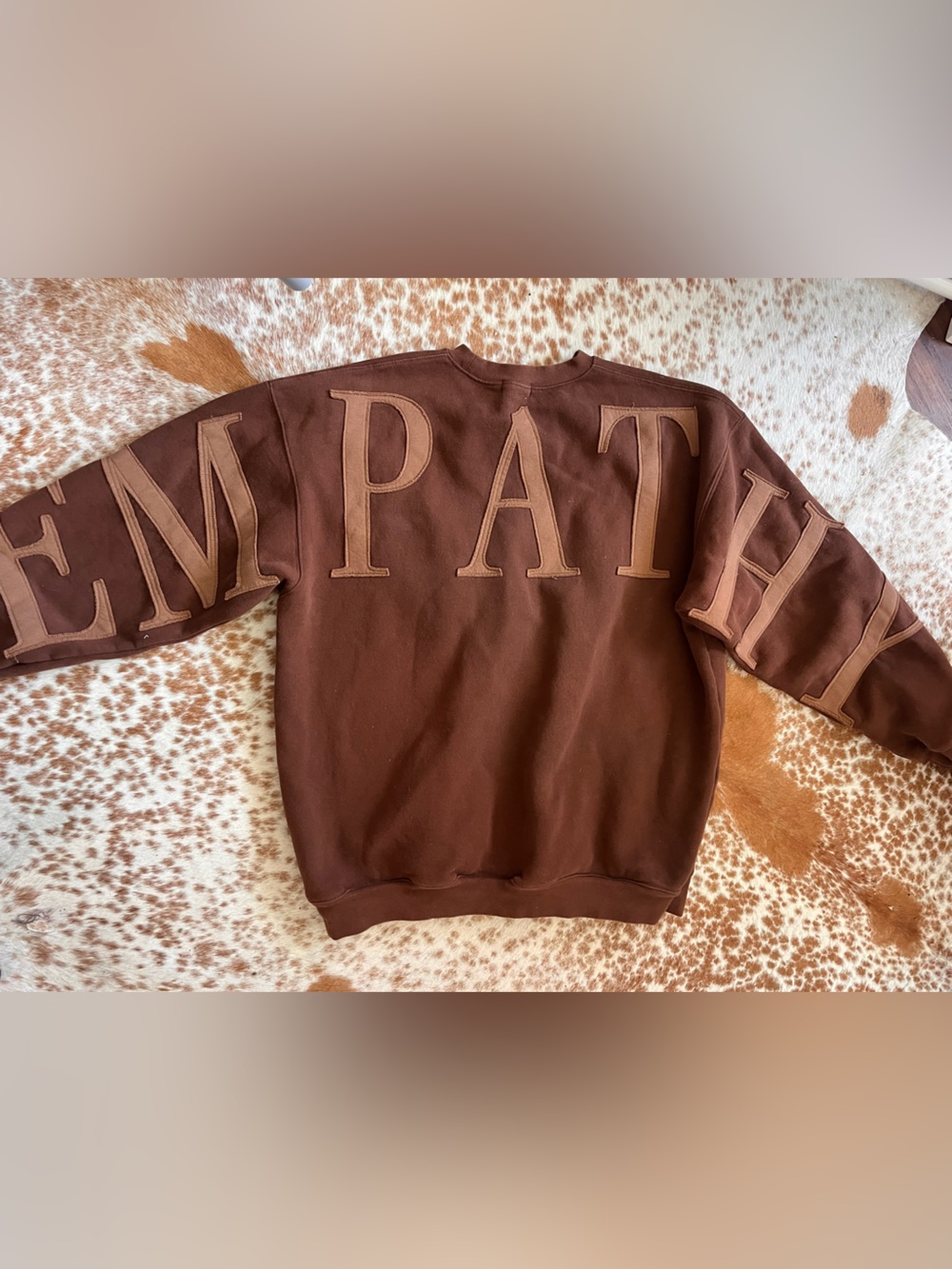 Empathy Crewneck Sweater in Dark Brown